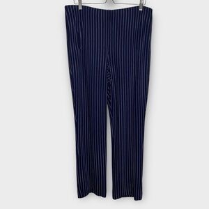 Chico's So Slimming Juliet Pinstriped Straight-Leg Pants Sz 14R Style# 570242921